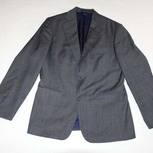Maison Leporem Mens Suit Jacket Size 38 Short Charcoal Gray Reda Super 130s Wool